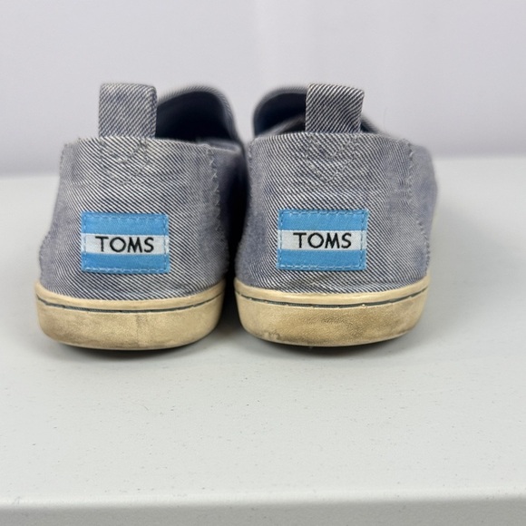 Toms Blue Canvas Slip-On Loafers Size 8 - Picture 5 of 8